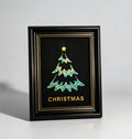 Handcrafted Iridescent Christmas Tree Shell Mosaic Wall Art (Finished Frame or DIY Craft Kit) - Gothic Holiday Home D ￼