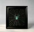 Handcrafted Iridescent Spider Web Wall Art (Finished Frame or DIY Craft Kit) - Gothic Home Decor & Unique Gift